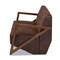 Baxton Studio Christa Mid-Century Fabric Upholstered Faux Leather and Wood Sofa-Dark Brown 191-11708-ZORO - alternate 6